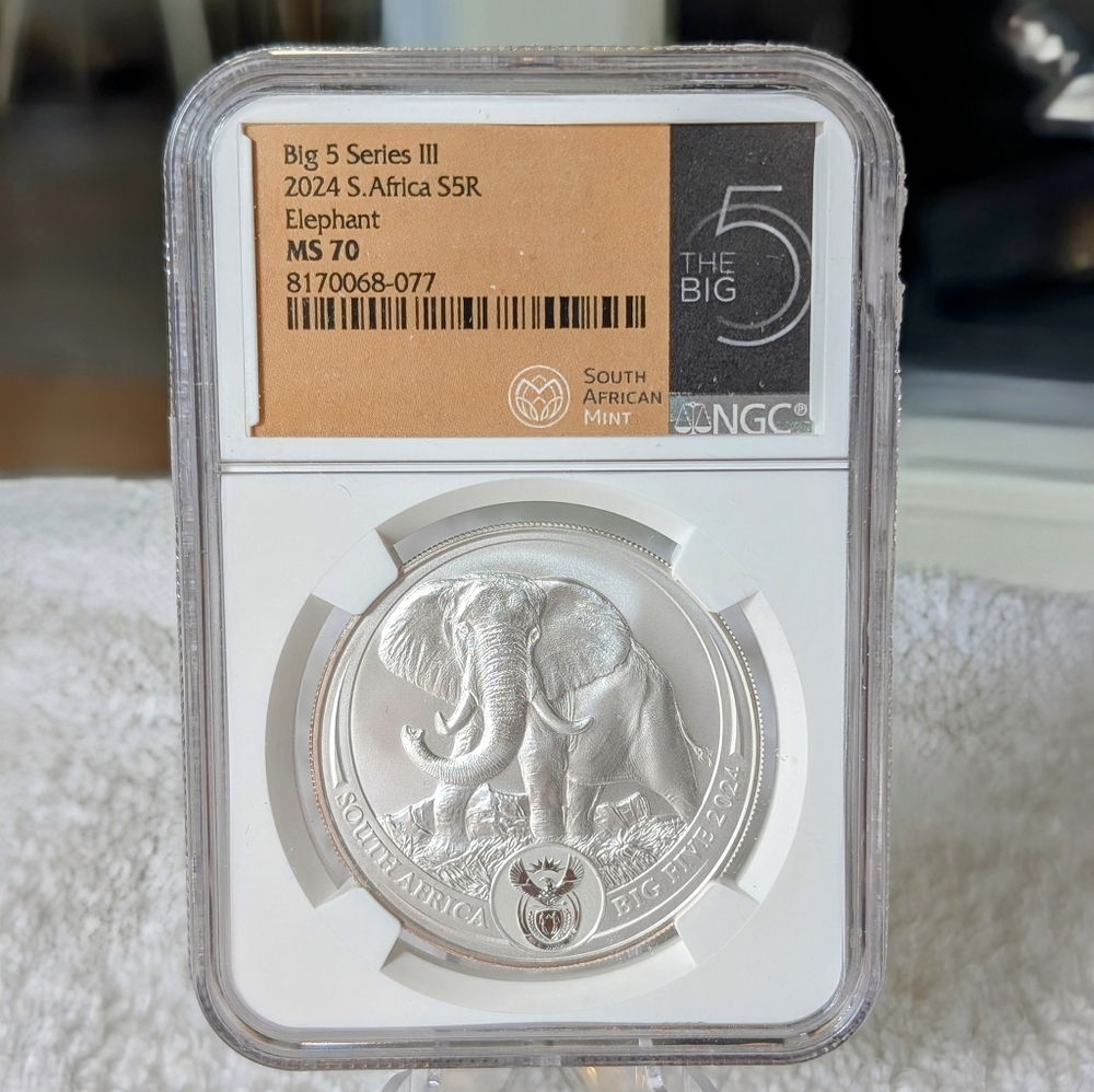 1oz .999 Silver 2024 South African Mint Big 5 Series III Elephant Coin